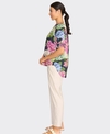Preen Top Swing Out Linen Shirred Sleeve