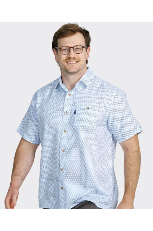 Portobello Rd Shirt S/S Blue Print 