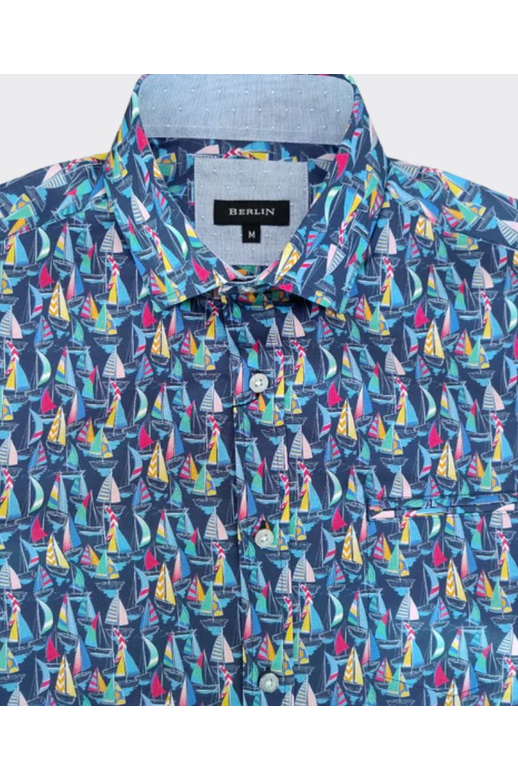 Berlin Shirt S/S Sails Satin Print