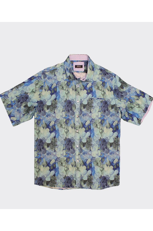 Berlin Shirt S/S Cover Linen Print
