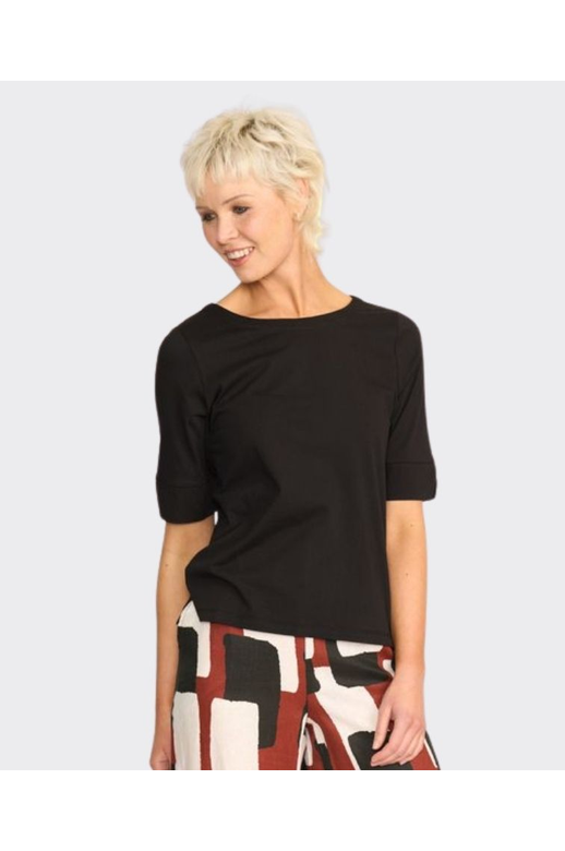 Esplanade Top Wide Neck Elbow Sleeve