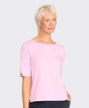 Esplanade Top Wide Neck Elbow Sleeve