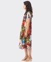 Orientique Dress Printed Cotton Shift Flair Crew