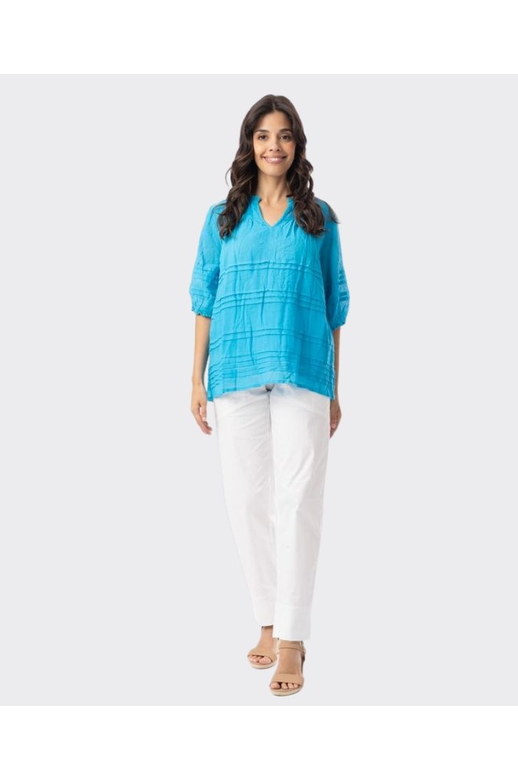 Orientique Top Pleated Cotton Gauze Essentials