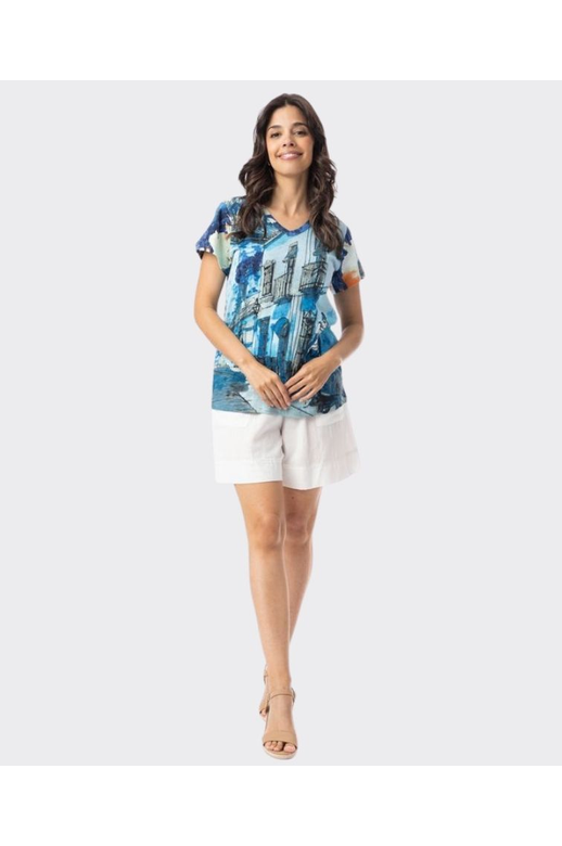 Orientique T-Shirt Basic Cut V-Neck