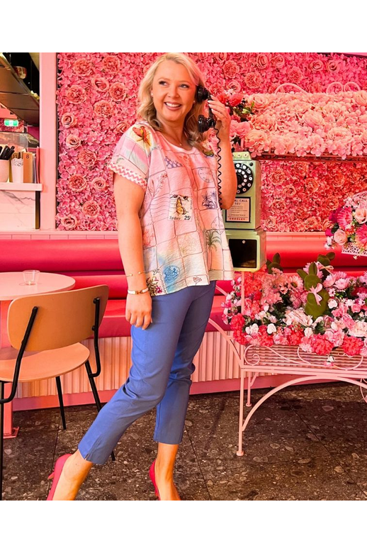 Threadz Top Capri Print