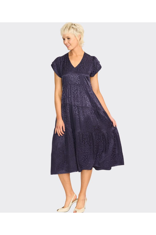 Preen Dress S/S Asymmetric Tiered Long