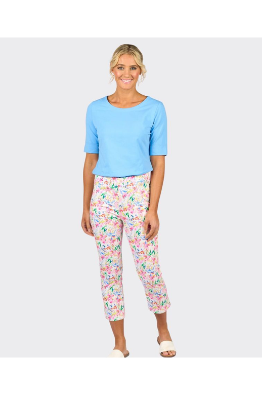 Vassalli Pant Pull On Lightweight Slim Leg 7/8