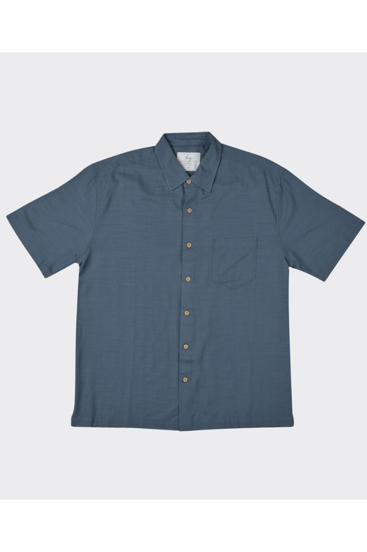 Kingston Grange Shirt S/S Bamboo Steel Blue