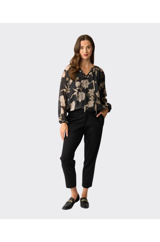 Memo Blouse Drawcord Hem Chiffon