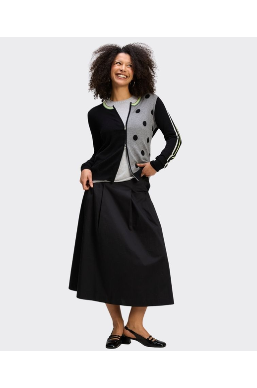 Zaket & Plover Cardi Zip Up Stripe Spot