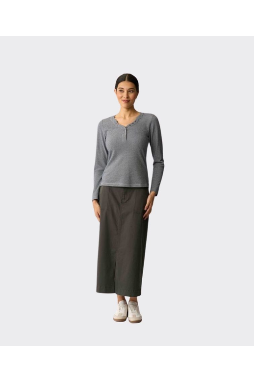 Esplanade Top Snappy V Henley