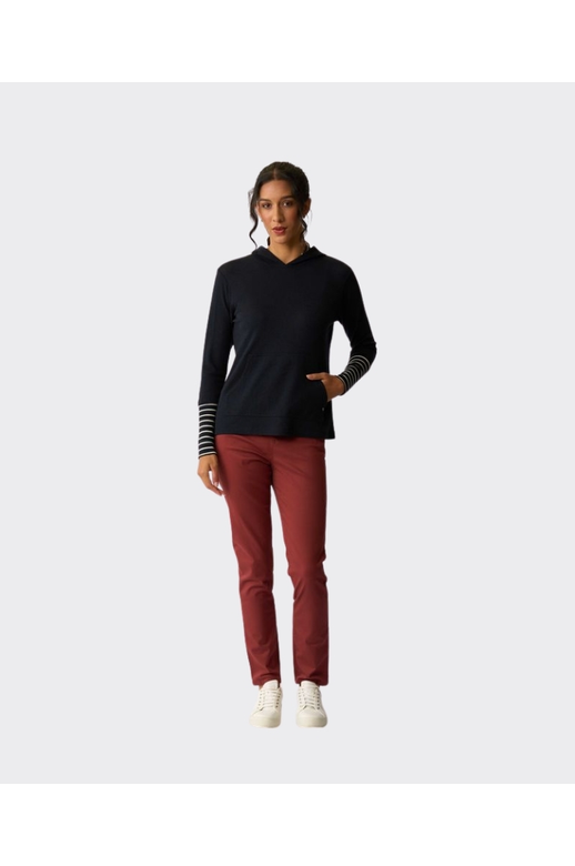 Foil Jumper Contrast Trim Hooded Merino