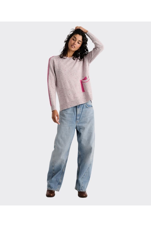 LD + Co Jumper Pocket Detail Raglan Tweed