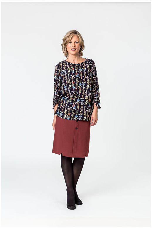 Democracy Top Printed Frill