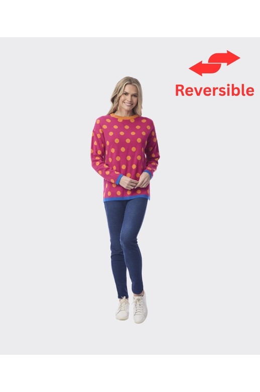 Orientique Knit Jumper Reversible Crew