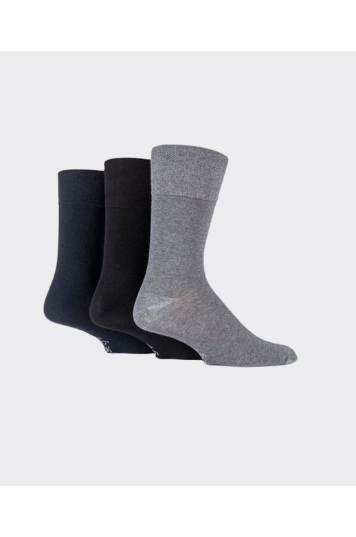Gentle Grip Plain Cotton Sock 3 Pack