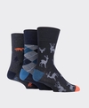 Gentle Grip Mens Highlands Escape Socks 3Pk