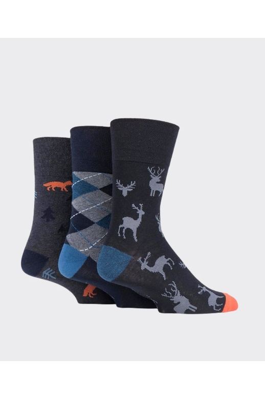 Gentle Grip Mens Highlands Escape Socks 3Pk