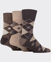 Gentle Grip Argyle Cotton Socks 3 Pack
