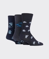 Gentle Grip Mens Deep Sea Socks 3Pk