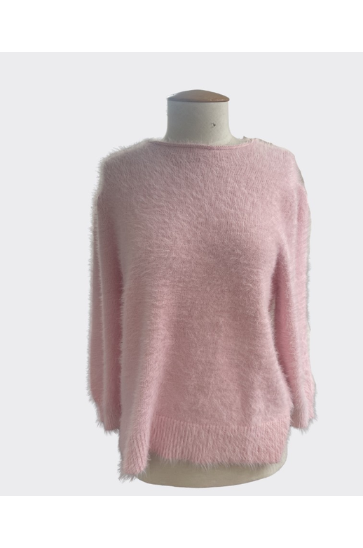Foil Jumper Roll Neck Fluffy