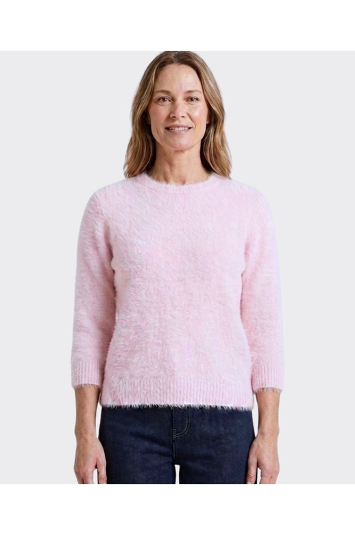 Foil Jumper Roll Neck Fluffy