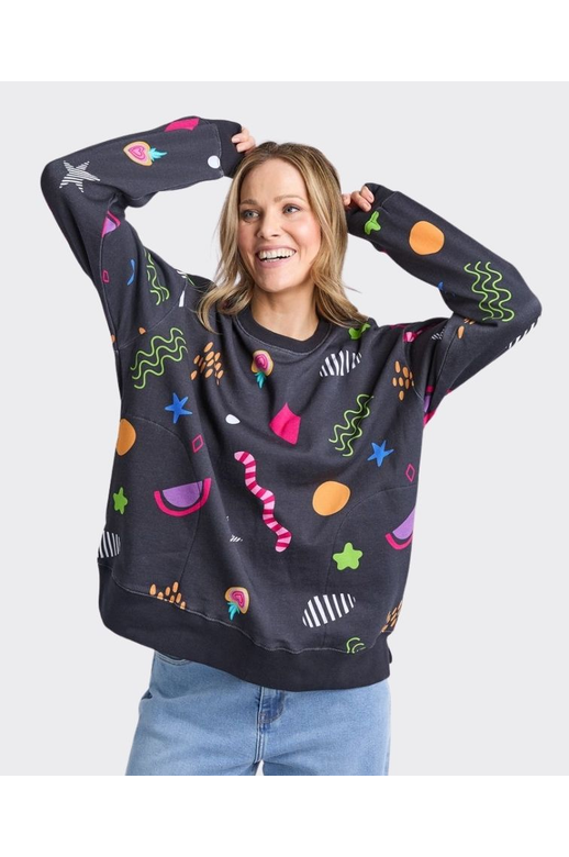 Elm Sweat Licorice Galaxy Crew