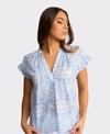 Vassalli Shirt Evelyn Printed Shirring Detail