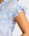 Vassalli Shirt Evelyn Printed Shirring Detail