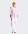 Vassalli Top Boat Neck 3/4 Sleeve