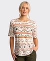 Vassalli Top Carmen 3/4 Sleeve Round Neck Knit