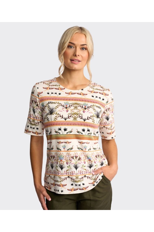 Vassalli Top Carmen 3/4 Sleeve Round Neck Knit