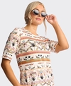 Vassalli Top Carmen 3/4 Sleeve Round Neck Knit