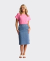 Vassalli Skirt Terra Flat Front Pull On Denim