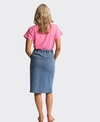 Vassalli Skirt Terra Flat Front Pull On Denim
