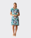 Foil Dress S/S Swing Back