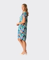 Foil Dress S/S Swing Back