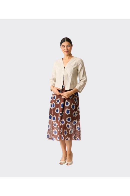 Foil Jacket Gather Again Linen