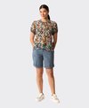 Memo T-Shirt Swing Rib Trim Chiffon