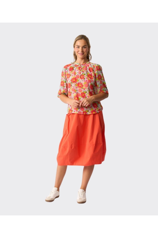 Memo Blouse Scoop Neck Chiffon