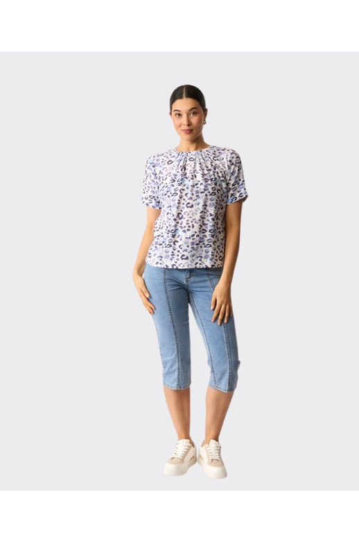 Foil Top Pleat Neck