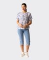 Foil Top Pleat Neck