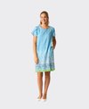 Foil Dress Tulip Sleeve