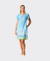 Foil Dress Tulip Sleeve