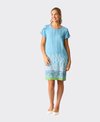 Foil Dress Tulip Sleeve