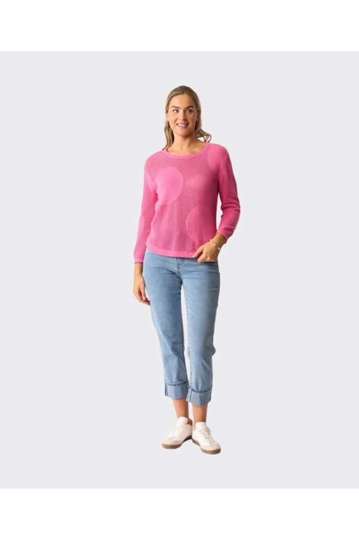 Foil Sweater Spotted Cotton Knit