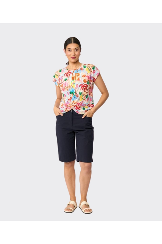 Foil Top Do the Twist Hem Linen
