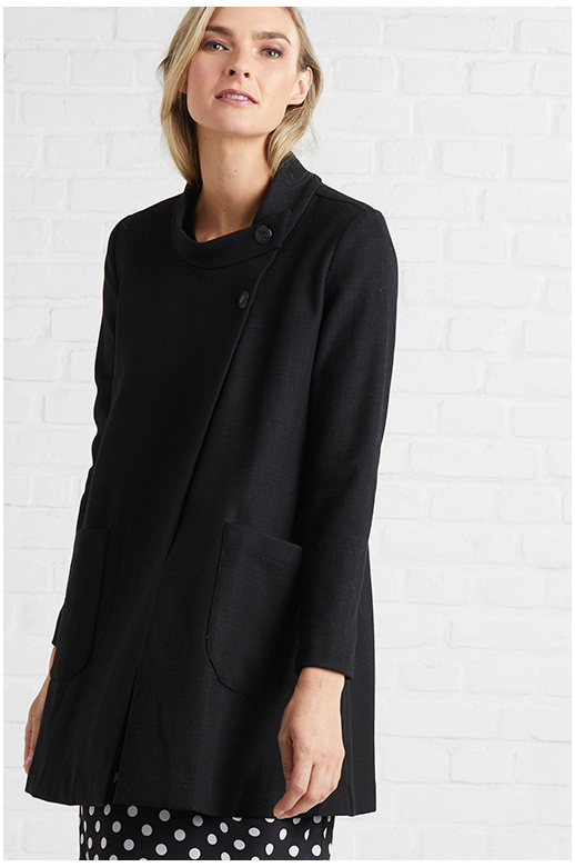 Foil Coat Longline Check Women's Jackets & Vests Yarntons Free NZ shipping on orders over