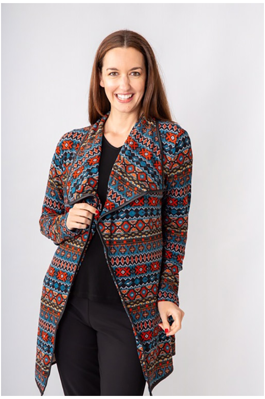 Cordelia St Jacket Waterfall Print Pleather